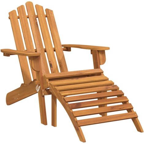 Silla de jardín Adirondack con reposapiés madera acacia maciza vidaXL (1/5)