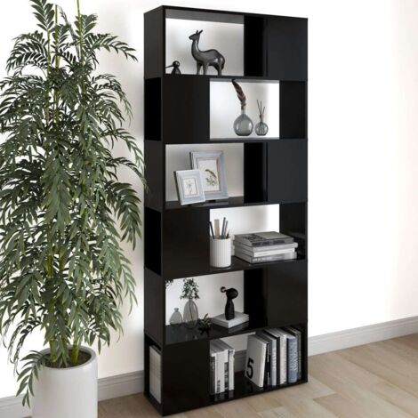 Librería separador madera contrachapada negro 80x24x186 cm vidaXL (1/5)