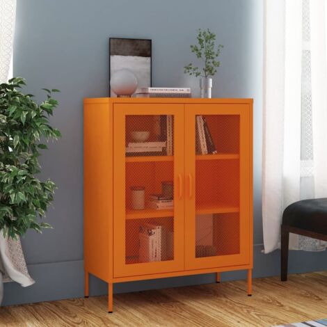 Armario de almacenamiento acero naranja 80x35x101,5 cm vidaXL