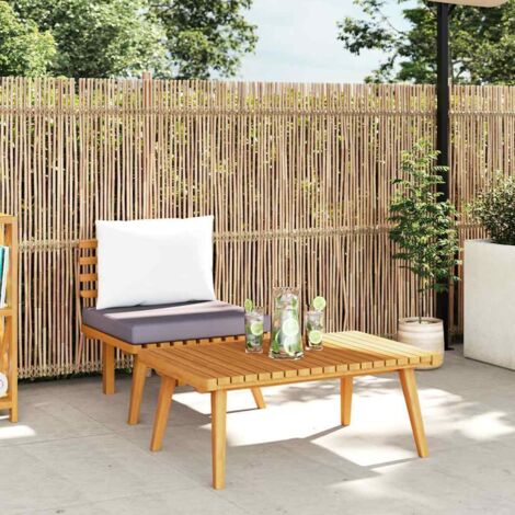 Set muebles de jardín 2 pzas con cojines madera maciza acacia vidaXL