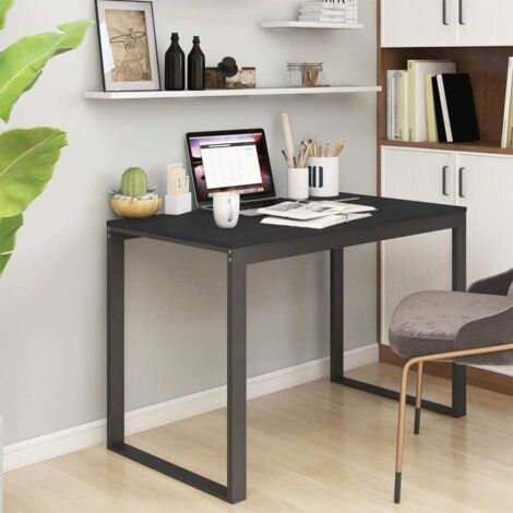 Escritorio de ordenador madera de ingeniería negro 110x60x73 cm vidaXL (1/6)