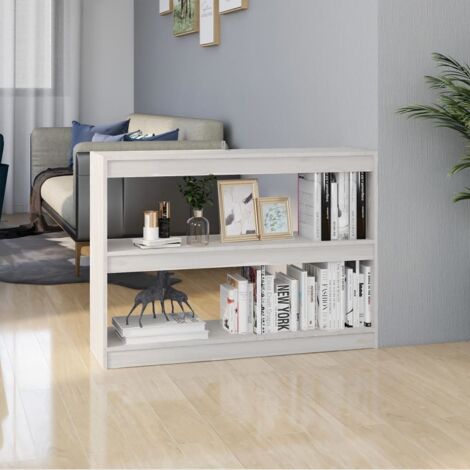 Estantería/divisor de espacios madera pino blanco 100x30x71,5 cm vidaXL