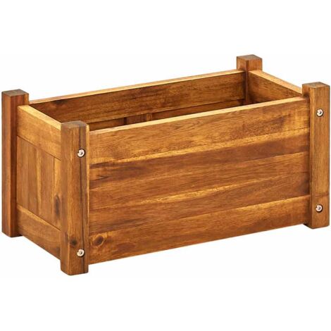 Arriate de madera de acacia 50x25x25 cm vidaXL
