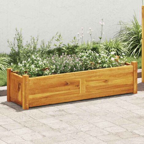 Arriate de madera de acacia 100x30x25 cm vidaXL