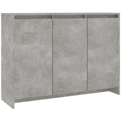 Aparador de madera contrachapada gris hormigón 102x33x75 cm vidaXL