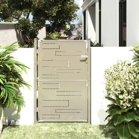Furniture Limited - Puerta de jardín de acero inoxidable 100x150