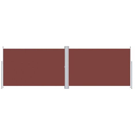 Toldo lateral retráctil marrón 200x600 cm vidaXL