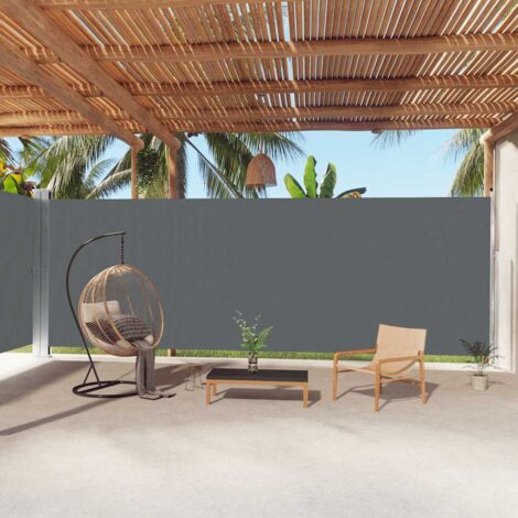 Toldo lateral retráctil antracita 220x1000 cm vidaXL