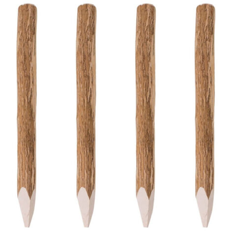 Postes de valla puntiagudos 4 uds madera de avellano 90 cm vidaXL