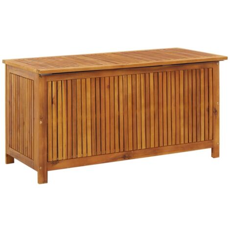 Caja de almacenaje de jardín madera maciza acacia 113x50x58 cm vidaXL