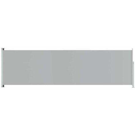 Toldo lateral retráctil de jardín gris 180x600 cm vidaXL
