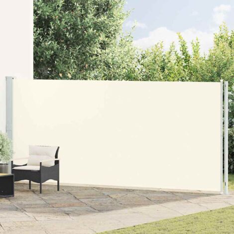 Toldo lateral retráctil de jardín crema 180x600 cm vidaXL