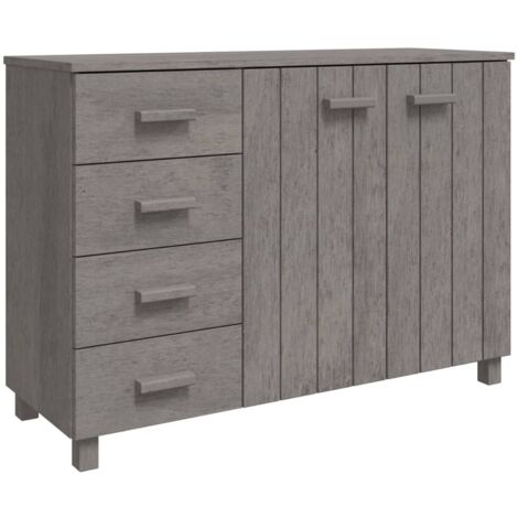 Aparador HAMAR madera maciza de pino gris claro 113x40x80 cm vidaXL (1/5)