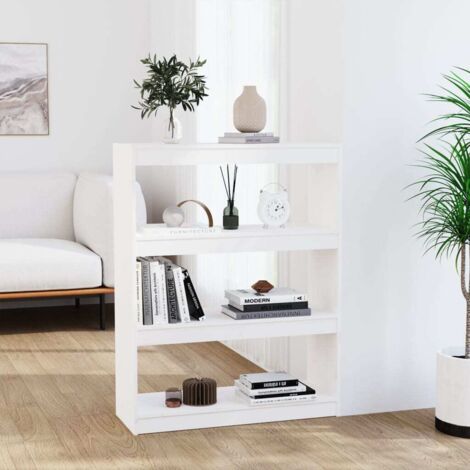 Estantería/divisor de espacios madera pino blanco 80x30x103,5cm vidaXL