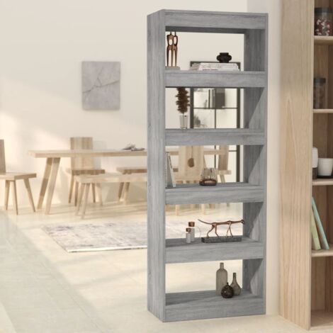 Estantería/divisor madera ingeniería gris Sonoma 60x30x166 cm vidaXL