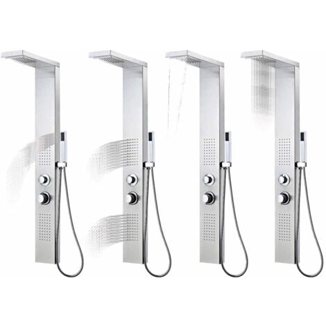 Sistema de panel de ducha acero inoxidable cuadrado vidaXL