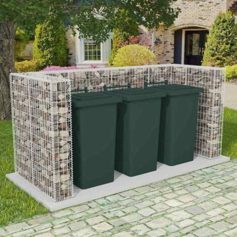 Gaviones para ocultar triple contenedor 250x100x120 cm vidaXL
