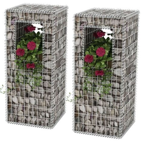 Postes/Flower Gaby 2 PCS Steel 50x50x120 cm