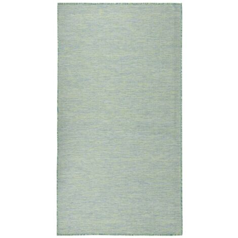 Alfombra de exterior de tejido plano turquesa 80x150 cm vidaXL (1/5)