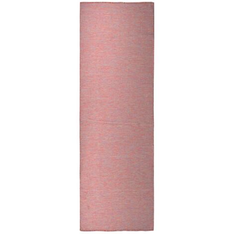 Alfombra de exterior de tejido plano rojo 80x250 cm vidaXL (1/5)