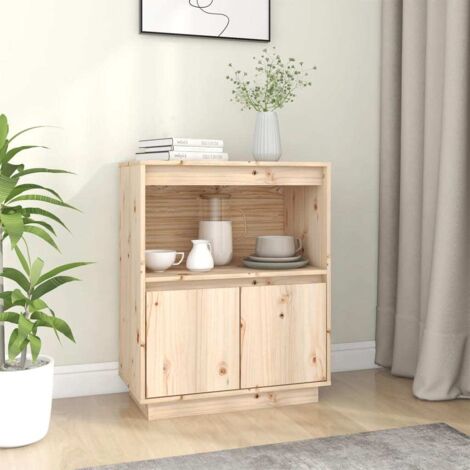 Aparador de madera maciza de pino 60x34x75 cm vidaXL