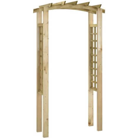 Arco con enrejado madera maciza de pino impregnada 110x60x210cm vidaXL
