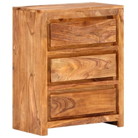 Cómoda de madera maciza de acacia 60x33x75 cm vidaXL (1/5)