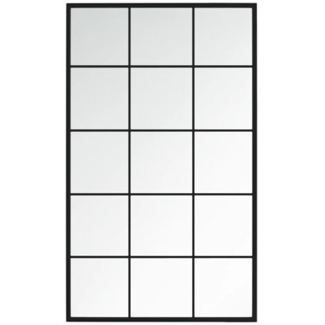 Espejo de pared metal negro 100x60 cm vidaXL