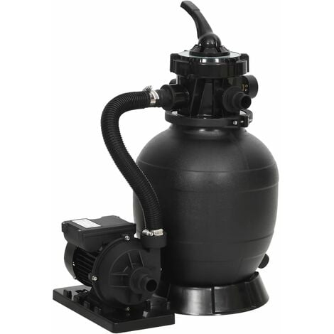 MONZANA® Depuradora 11.000 l/h bomba de filtro de arena con válvula tanque  XXL 550W Volumen 30L para piscina