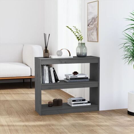 Estantería/divisor de espacios madera pino gris 80x30x71,5 cm vidaXL