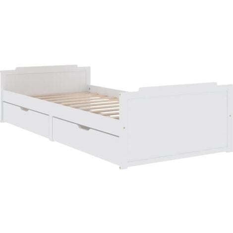 Estructura de cama sin colchón madera de pino blanca 90x200 cm vidaXL