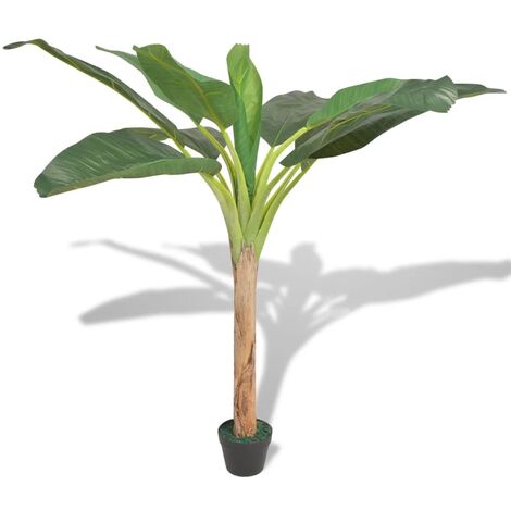 Árbol bananero artificial con macetero 150 cm verde vidaXL