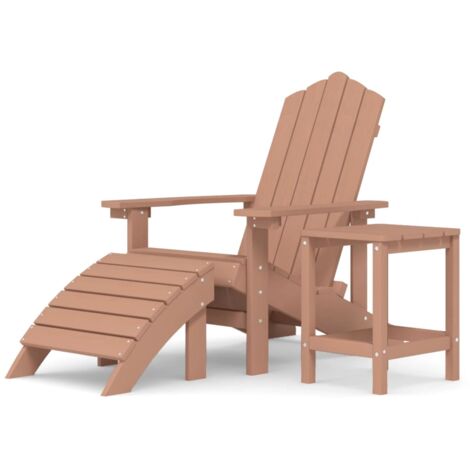 Silla de jardín adirondack con soporte de pie