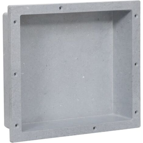 Hornacina de ducha gris mate 41x36x10 cm vidaXL (1/5)