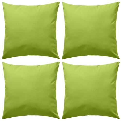 Cojines para exteriores 45x45 cm verde manzana 4 unidades vidaXL