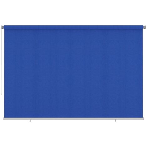 Persiana enrollable de exterior 355(ancho)x230(alto)cm azul HDPE vidaXL