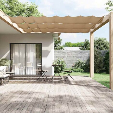 Toldo vertical tela oxford gris taupé 140x600 cm vidaXL