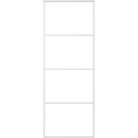 Vidrio de vidrio vidrio y aluminio 76x205 cm blanco - 345404