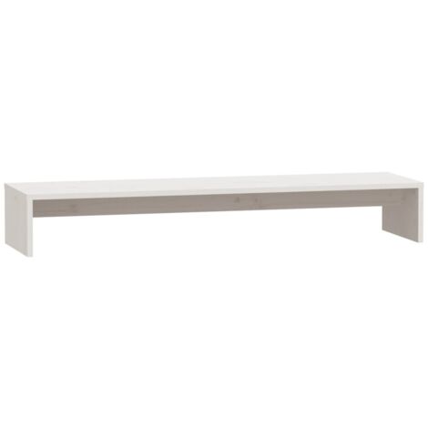 Soporte de monitor madera maciza de pino blanco 100x27x15 cm vidaXL