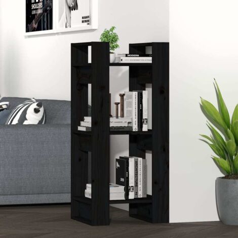 Estantería/divisor de espacios madera pino negro 41x35x91 cm vidaXL