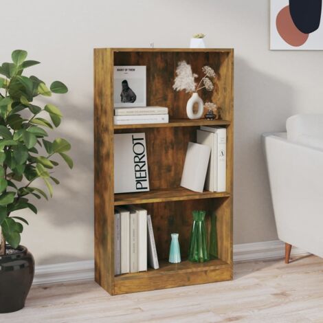Estantería madera contrachapada color roble ahumado 60x24x109cm vidaXL