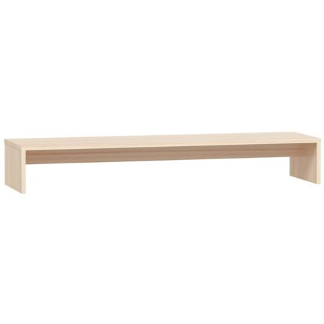 Soporte para monitor madera maciza de pino 100x27x15 cm vidaXL