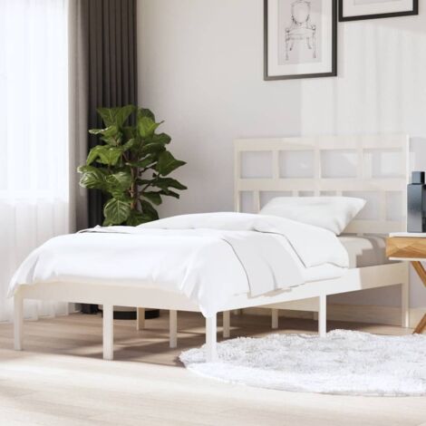 Estructura de cama madera maciza de pino blanco 120x200 cm vidaXL (1/5)