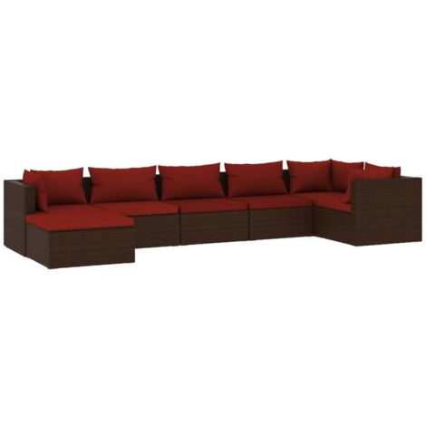 7 PCS Lounge Garden Lounge con almohada (1/5)