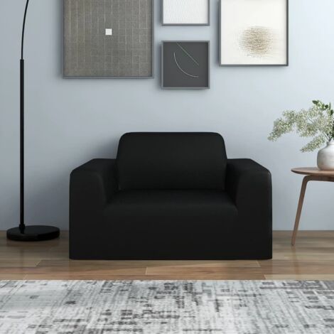 Funda elástica para sillón poliéster jersey negra vidaXL