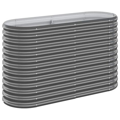 Jardinera arriate acero galvanizado antracita 114x40x68 cm vidaXL