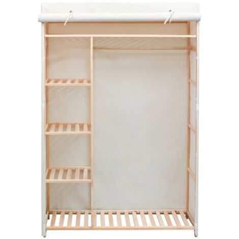 Armario de tela y madera de pino 110x40x170 cm vidaXL