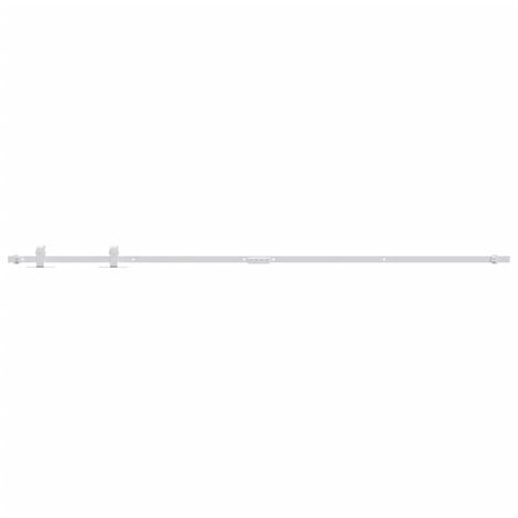 Kit mini puerta corredera armario acero carbono blanco 200 cm vidaXL