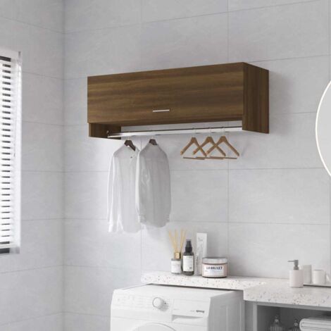 Armario madera contrachapada roble marrón 100x32,5x35 cm vidaXL (1/5)