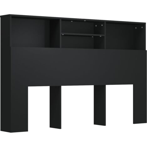 Mueble cabecero negro 160x19x103,5 cm vidaXL